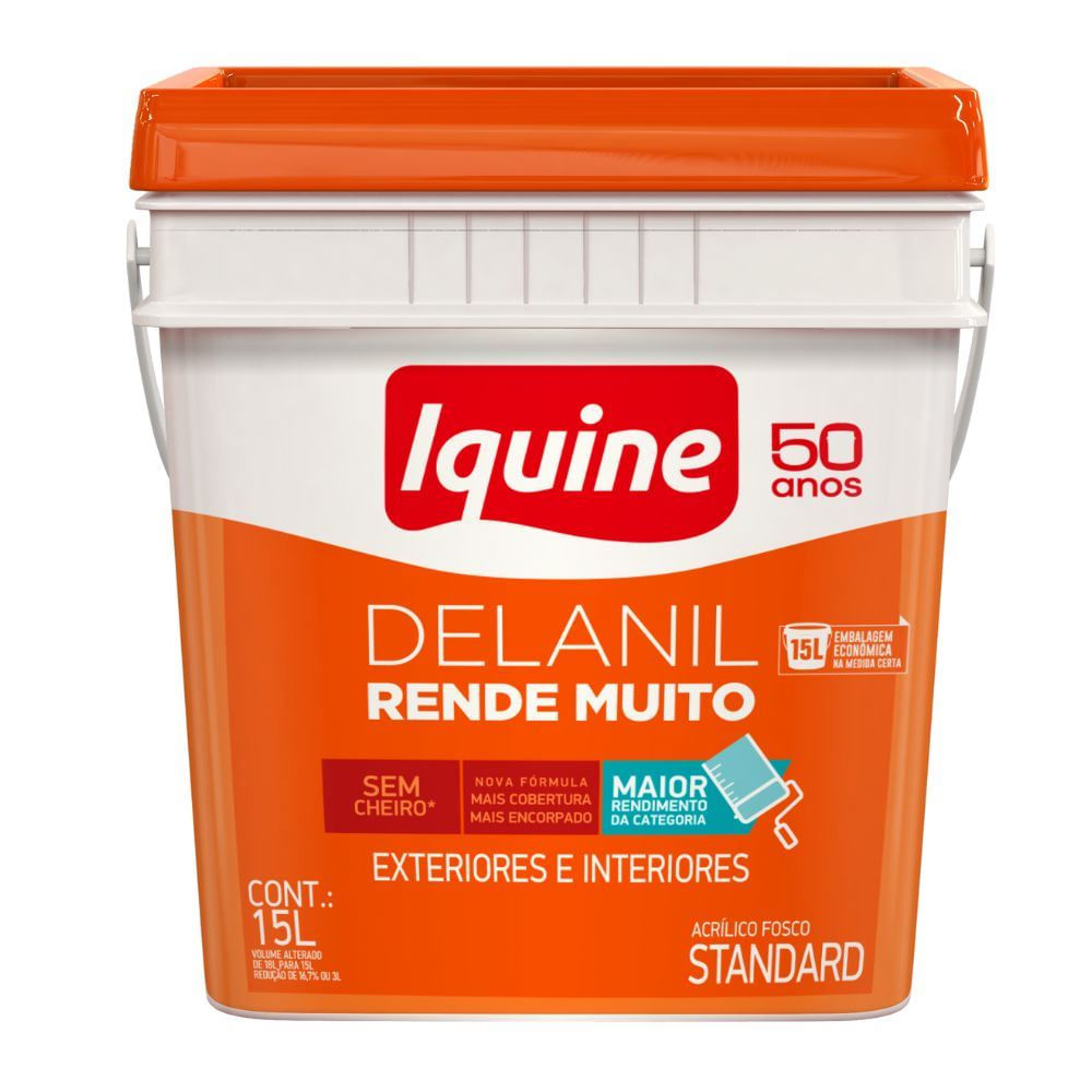 Tinta Rende Muito Delanil Verde Limão Balde 15 Litros Iquini